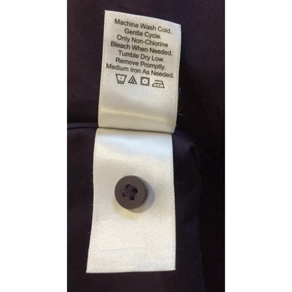 COLDWATER CREEK Sz 8 Eggplant Sateen Shirt - Picture 6 of 6